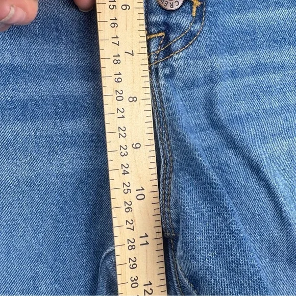 J. Crew Light Blue Distressed High Rise Skinny Size 29 Sustainable Fabric - Picture 7 of 8